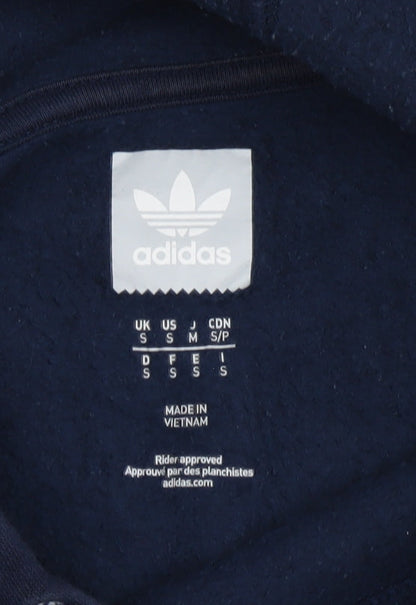 Mens UK Size S adidas Blue Pullover Hoodie