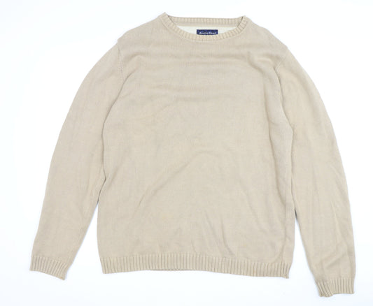 Austin Reed Men's Beige Cotton Pullover Jumper M