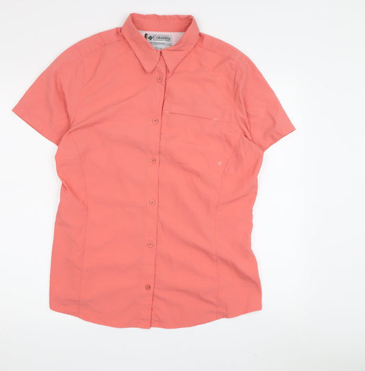 Columbia Women's Pink Button-Up Shirt L, Casual Wear