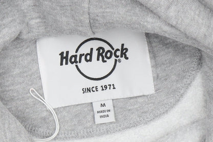 Hard Rock Unisex Grey Hoodie M Pullover Music Logo