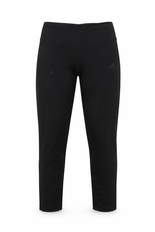 Front view of Adidas Women's Black Leggings M Elastic Waist Gym