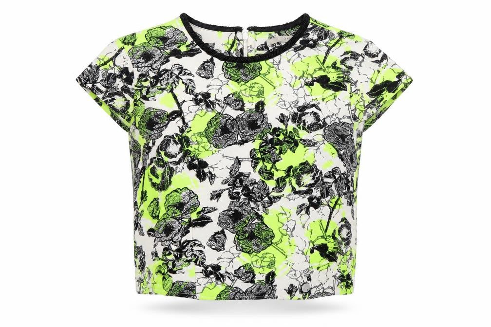 Womens UK Size M GUESS Multicoloured Cropped Blouse