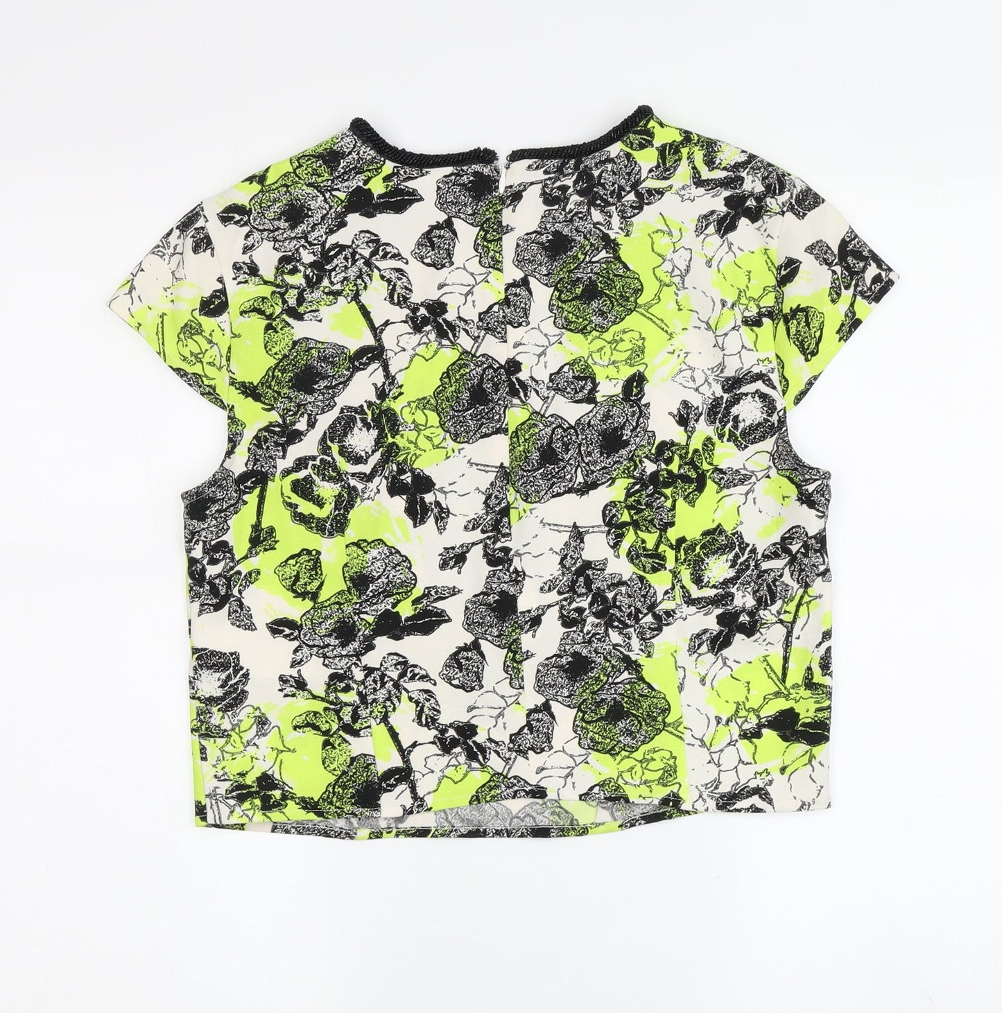 Guess Women's Multicoloured Floral Cropped Blouse M