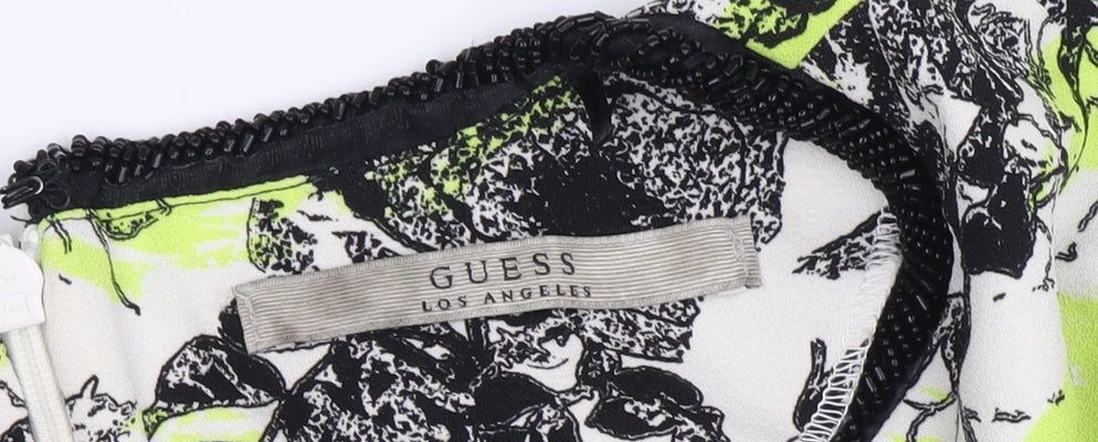 Guess Women's Multicoloured Floral Cropped Blouse M