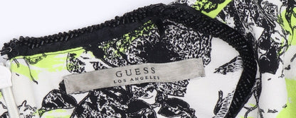 Guess Women's Multicoloured Floral Cropped Blouse M