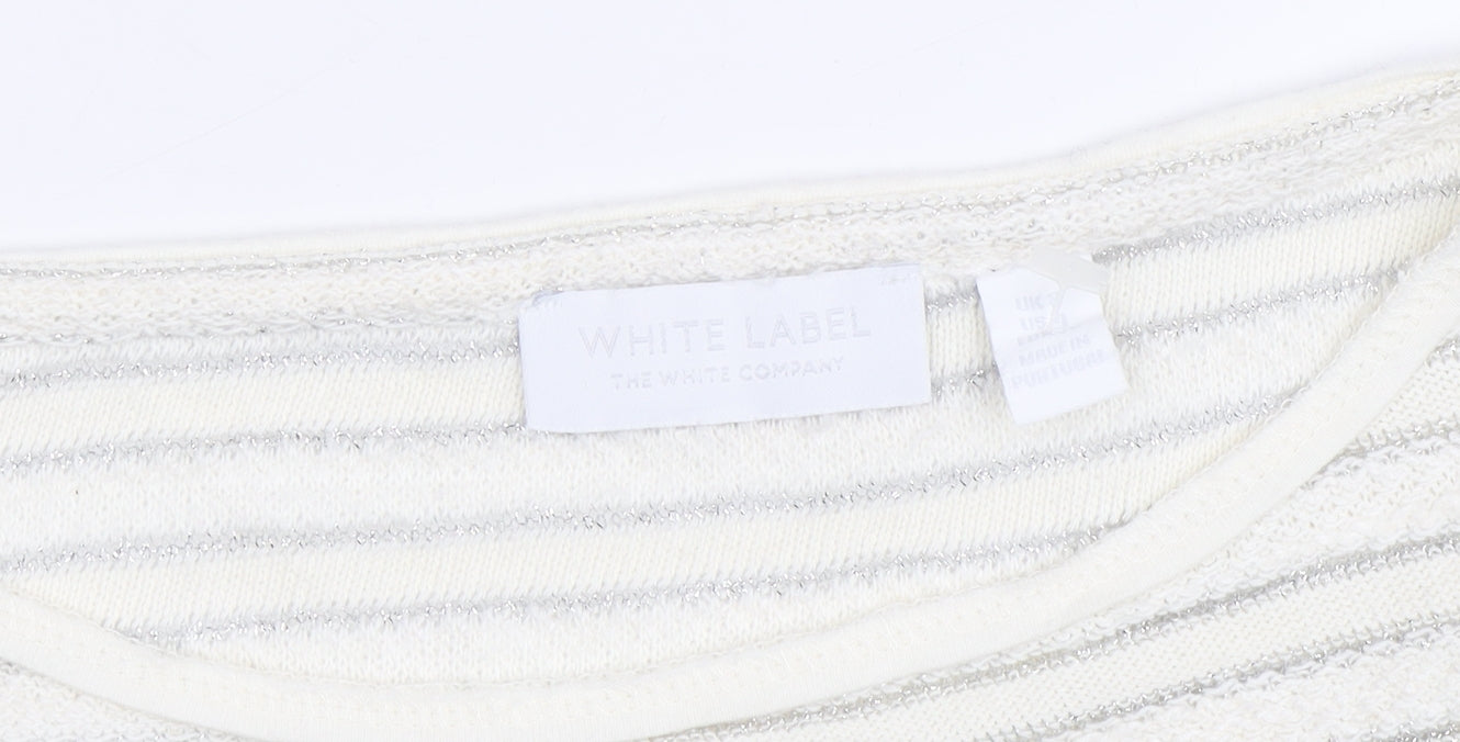 Womens UK Size 8 The White Company Ivory Basic Sweater