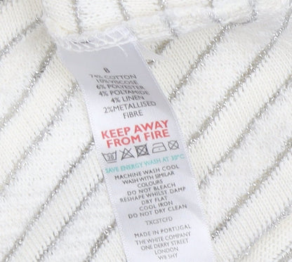 Womens UK Size 8 The White Company Ivory Basic Sweater