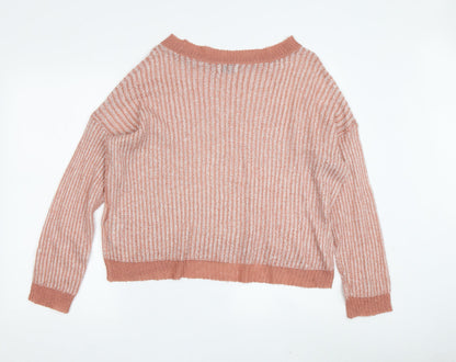Womens UK Size M Jacqueline de Yong Pink Pullover Jumper
