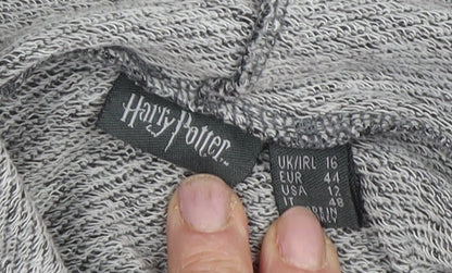 Womens UK Size 16 Harry Potter Grey Pullover Hoodie