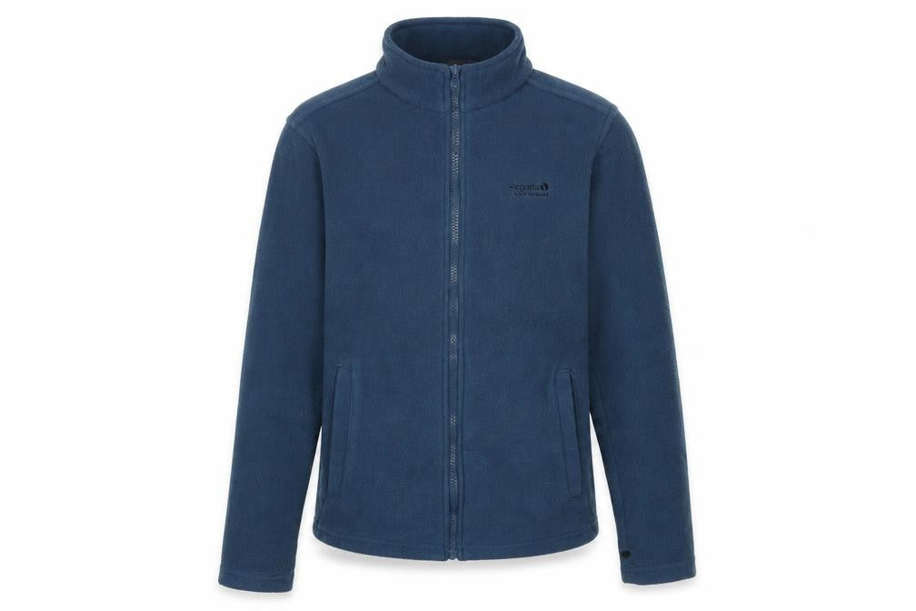 Front view of Regatta Blue Fleece Jacket, Stand-Up Collar, size 34, Casual