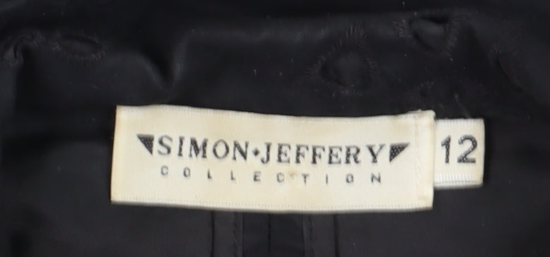 Simon Jeffery Women's Black Blazer Jacket Size 12