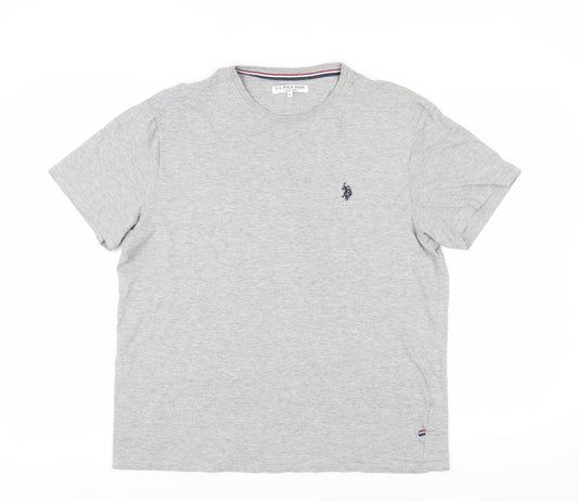 U.S. Polo Assn. Mens Grey XL Crew Neck T-Shirt