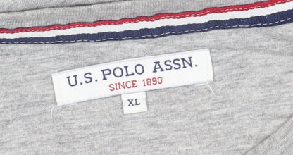 Mens UK Size XL U.S. Polo Assn. Grey  T-Shirt