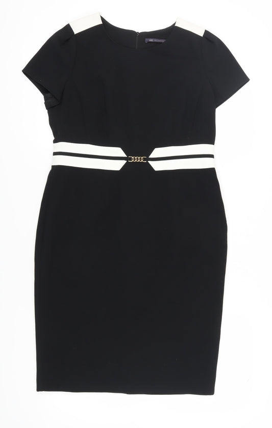 Marks and Spencer Women's Black Pencil Dress, Size 14