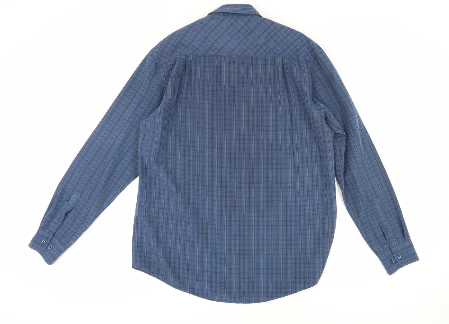 James Pringle Men's Blue Check Shirt Medium
