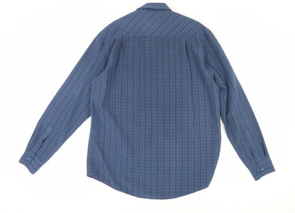 James Pringle Men's Blue Check Shirt Medium
