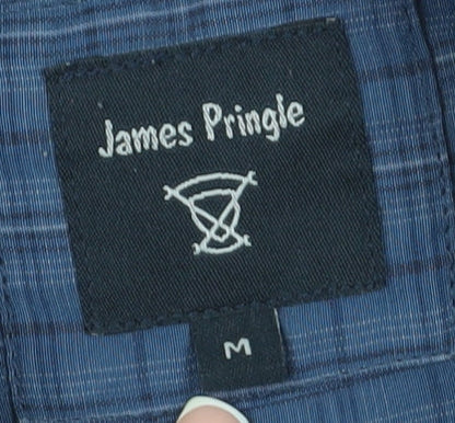 James Pringle Men's Blue Check Shirt Medium