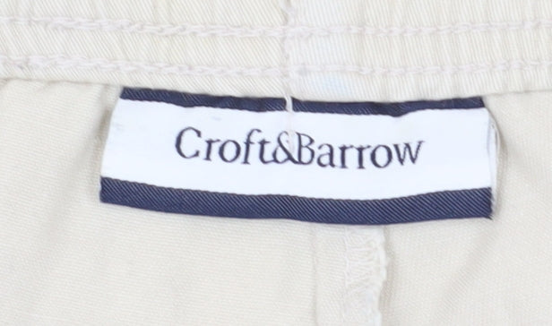 Croft & Barrow Women's Beige Trousers, 2XL, Elastic Waist