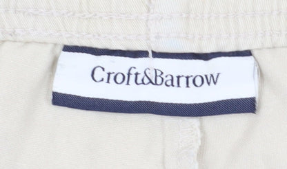 Croft & Barrow Women's Beige Trousers, 2XL, Elastic Waist