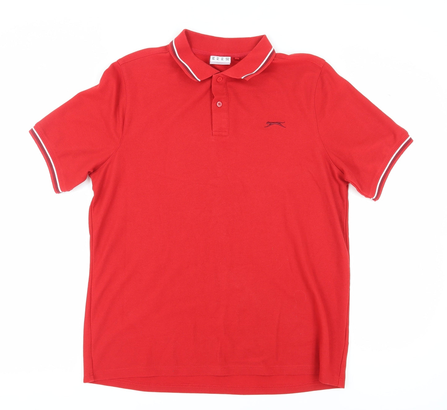 Slazenger Men's Red Polo Shirt XL Collared Casual