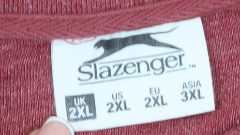 Slazenger Men's Red 2XL Polo Short Sleeve