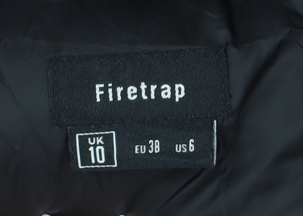 Womens UK Size 10 Firetrap Black Puffer Jacket