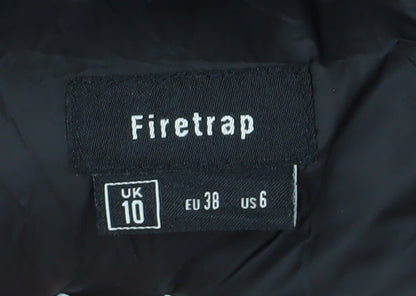 Womens UK Size 10 Firetrap Black Puffer Jacket