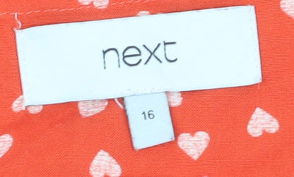 Next Women's Orange A-Line Dress Size 16