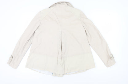 Womens UK Size 14 NEXT Beige Pea Coat
