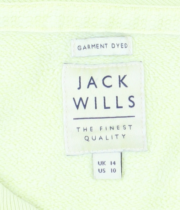 Womens UK Size 14 Jack Wills Yellow Pullover Sweatshirt