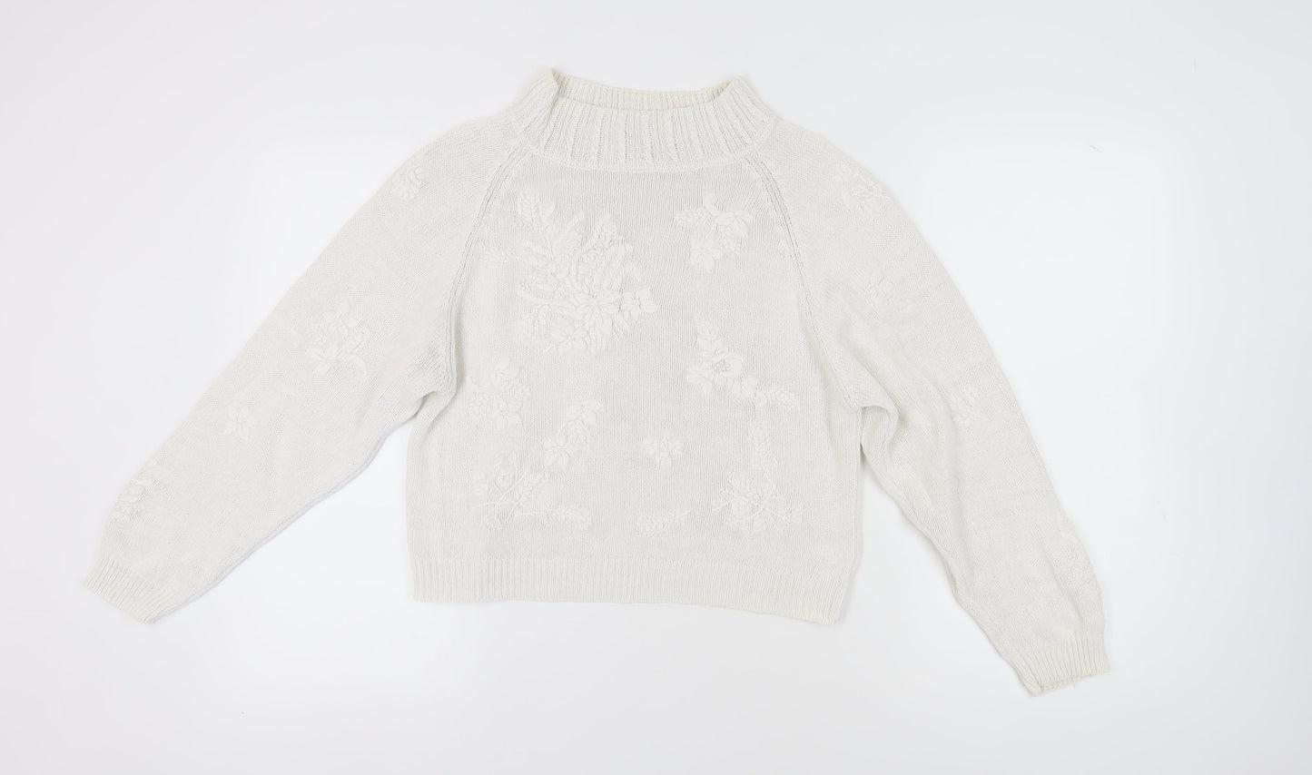 Tour de Force Women's Ivory Floral Pullover Jumper