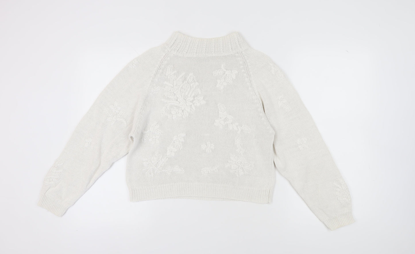 Tour de Force Women's Ivory Floral Pullover Jumper