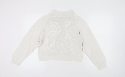 Tour de Force Women's Ivory Floral Pullover Jumper