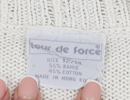 Tour de Force Women's Ivory Floral Pullover Jumper