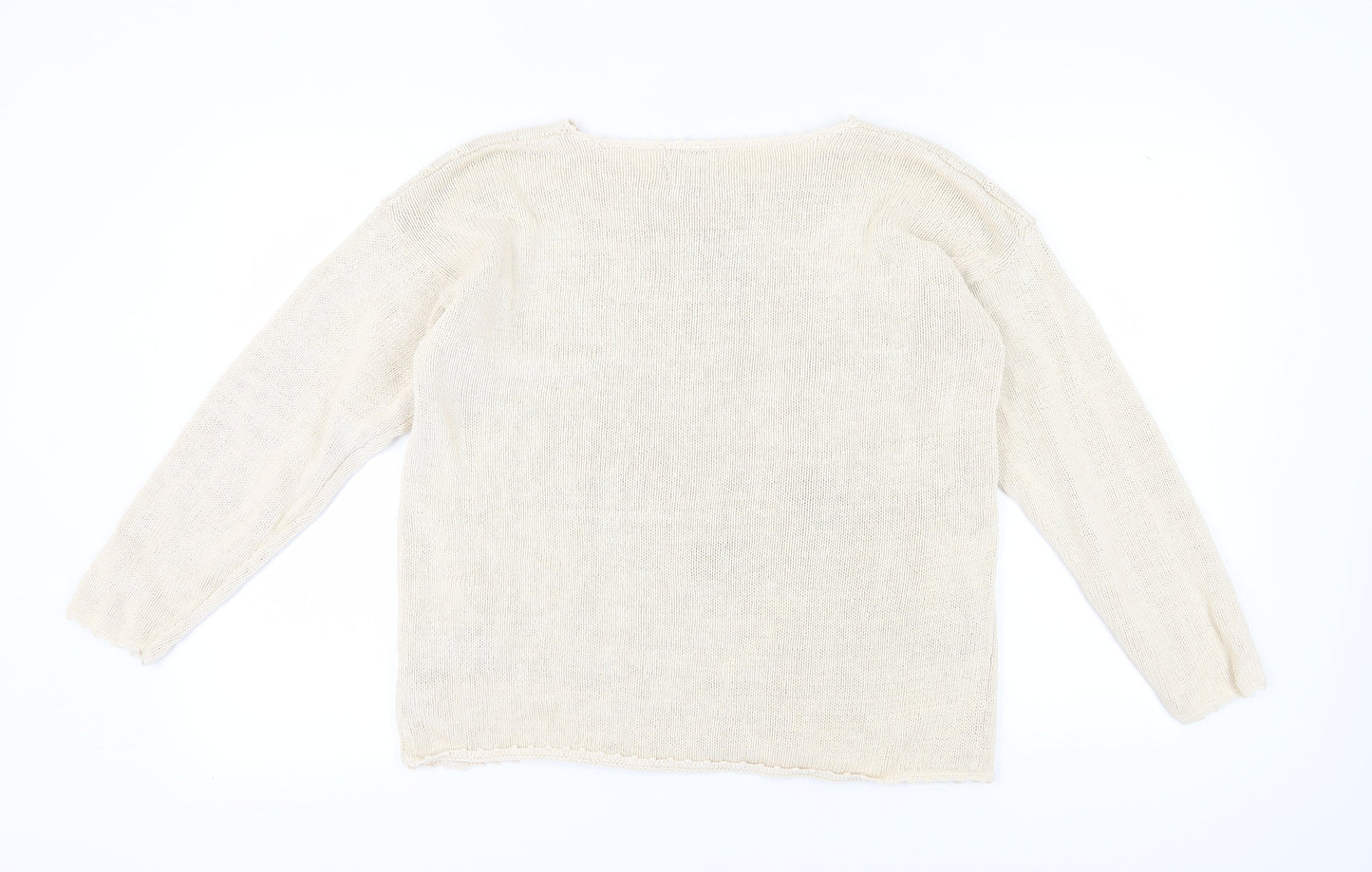 Bramble Lane Women's Ivory Floral Pullover Jumper One Size