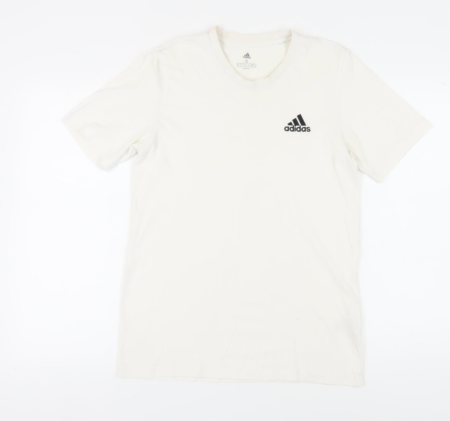 Adidas Men's White Cotton T-Shirt Size S