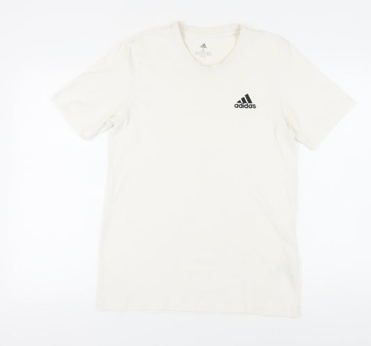 Adidas Men's White Cotton T-Shirt Size S