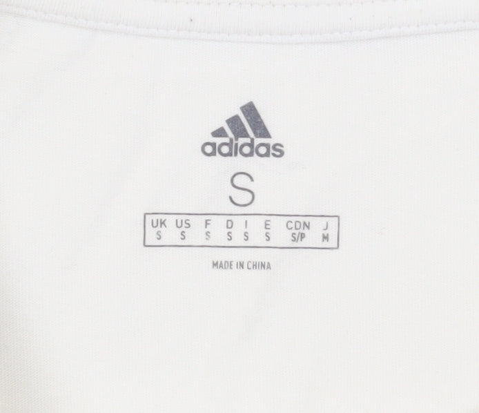 Adidas Men's White Cotton T-Shirt Size S