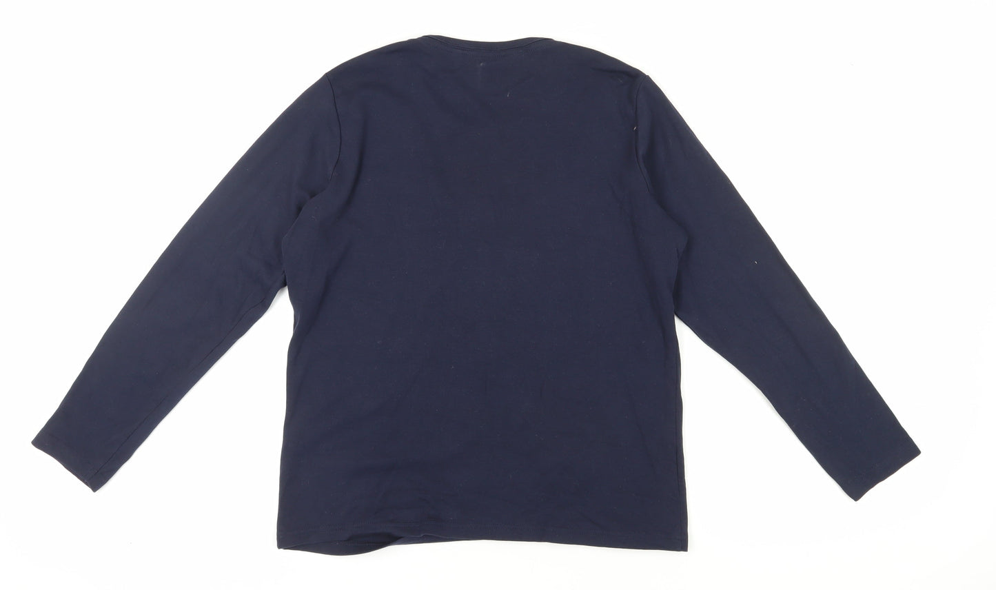 Womens UK Size M Isle Essentials Blue  T-Shirt