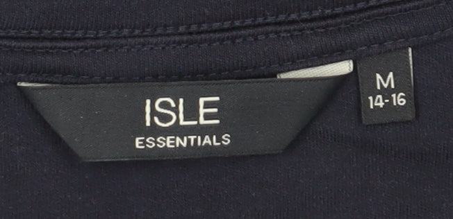 Womens UK Size M Isle Essentials Blue  T-Shirt