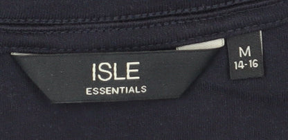 Womens UK Size M Isle Essentials Blue  T-Shirt