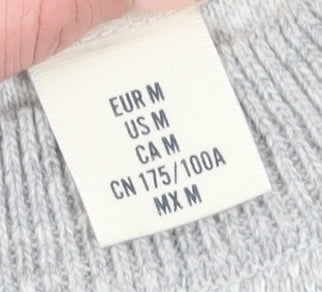 H&M Men's Grey Pullover Jumper, M, Crew Neck, Cotton Blend