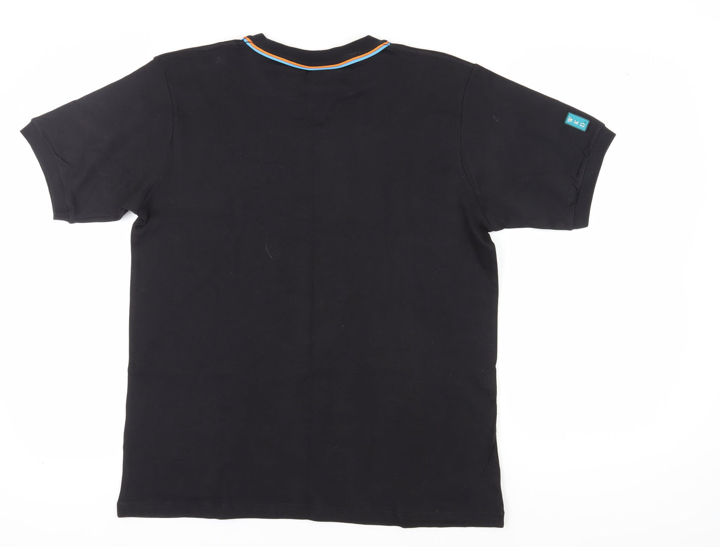 WKD Men's Black L T-Shirt Round Neck Cotton