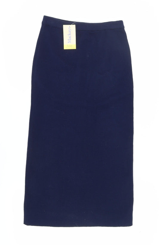 Mackays Women's Blue Pencil Skirt Size L