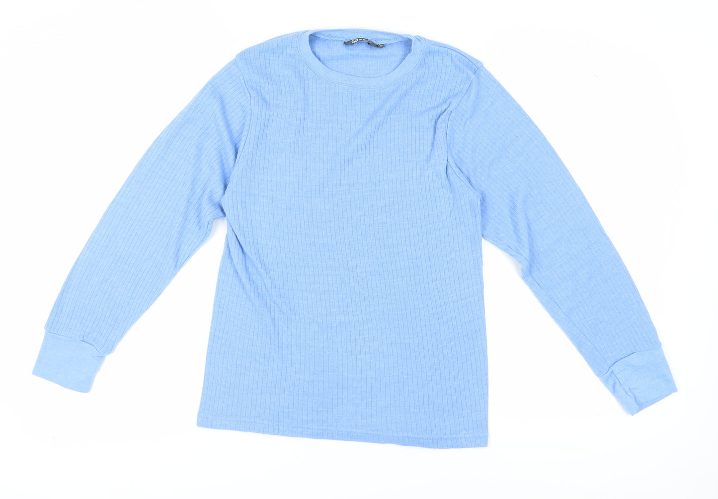 Higear Men's Blue Long Sleeve Crew Neck T-Shirt - Medium