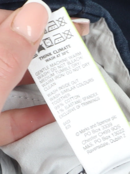 Marks and Spencer Men's Blue Chino Trousers, Size 34