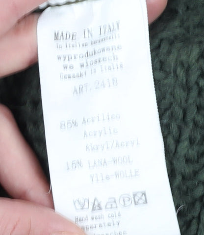 Luisa Ricci Women's Green Roll Neck Pullover Jumper