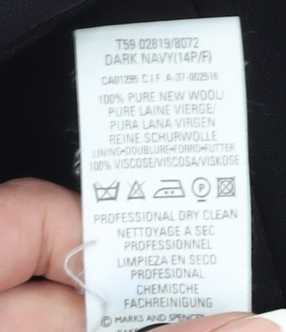 Marks and Spencer Women's Black Blazer Size 14