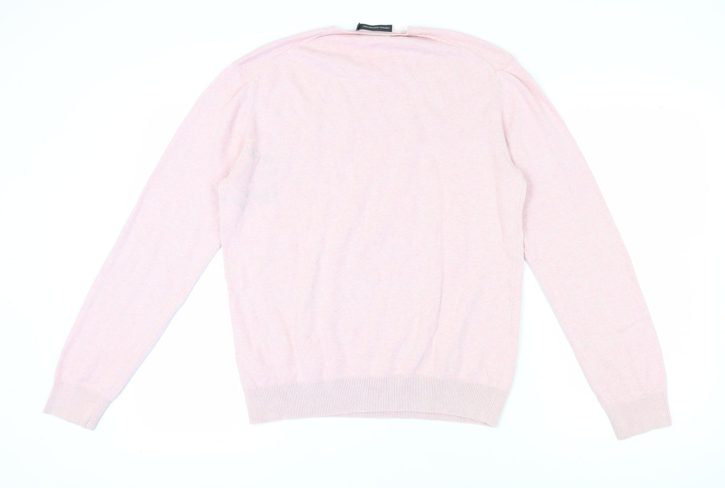 French Connection Men's Pink Cotton Pullover Jumper - M