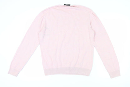 French Connection Men's Pink Cotton Pullover Jumper - M